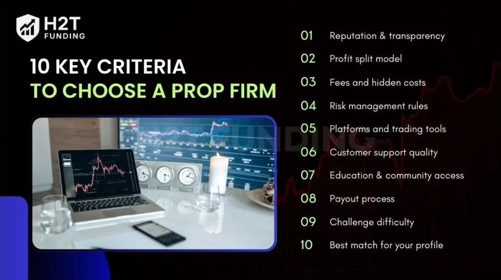 10 key criteria to choose a prop firm