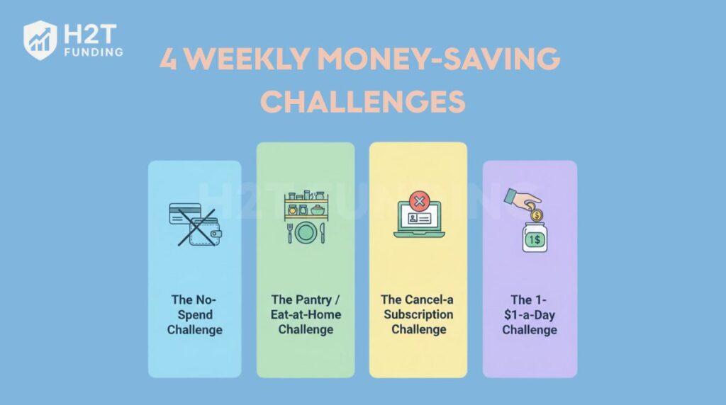4 weekly money-saving challenges