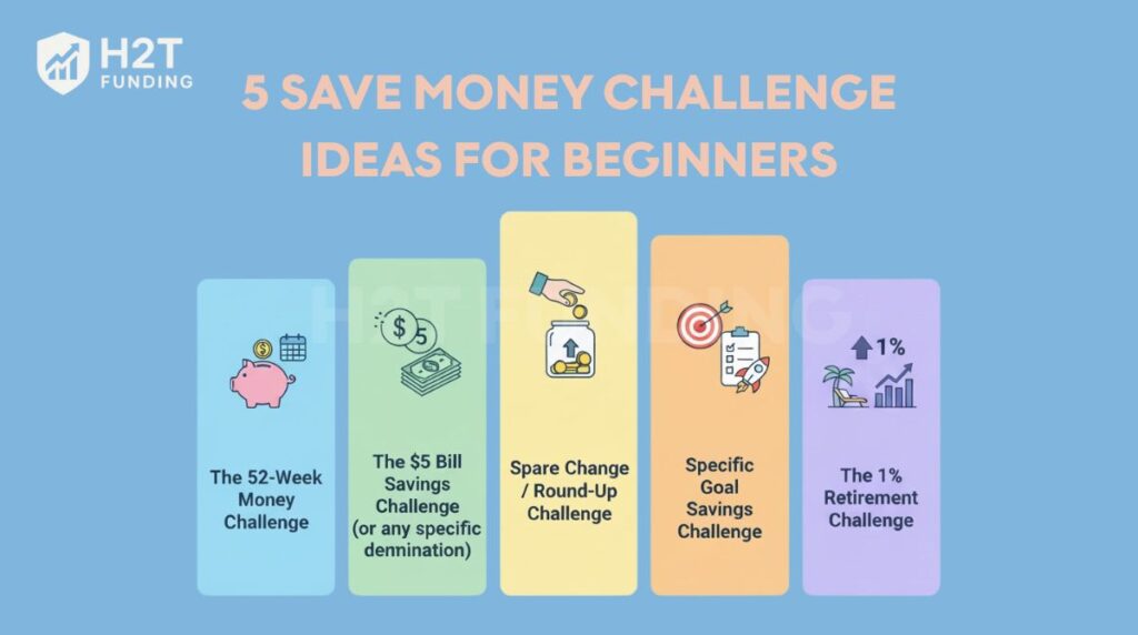 5 save money challenge ideas for beginners