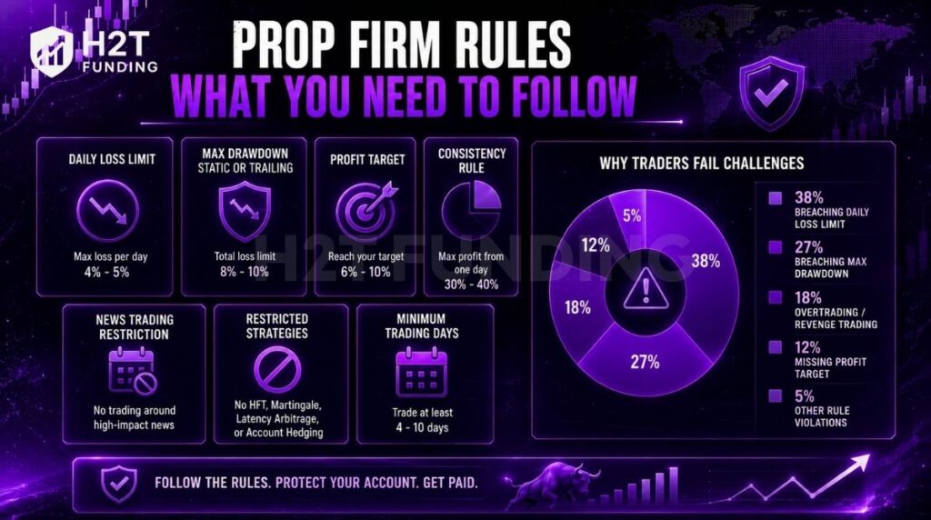 7 Prop firm rules that you need to follow
