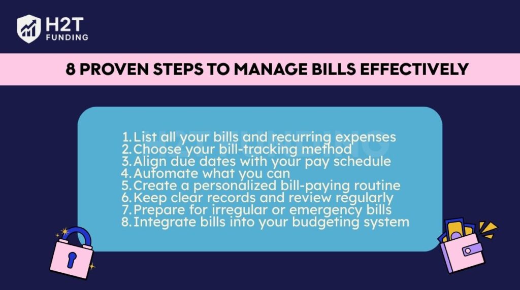 8 Proven steps to manage bills effectively