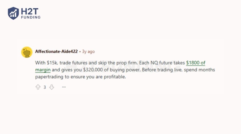 A Reddit trader explains the leverage advantages of using personal capital