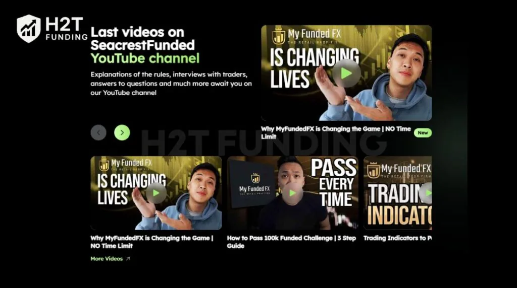 A YouTube channel provides trader interviews and rule breakdowns
