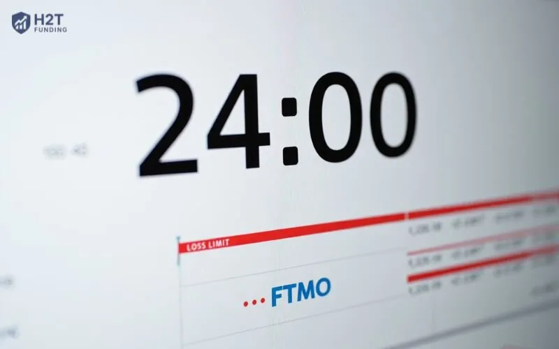A firm like FTMO applies its fixed loss limits over a continuous 24-hour period, not on a per-session basis