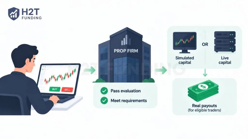 A funded account gives traders access to prop firm programs with rules, evaluations, and payout opportunities
