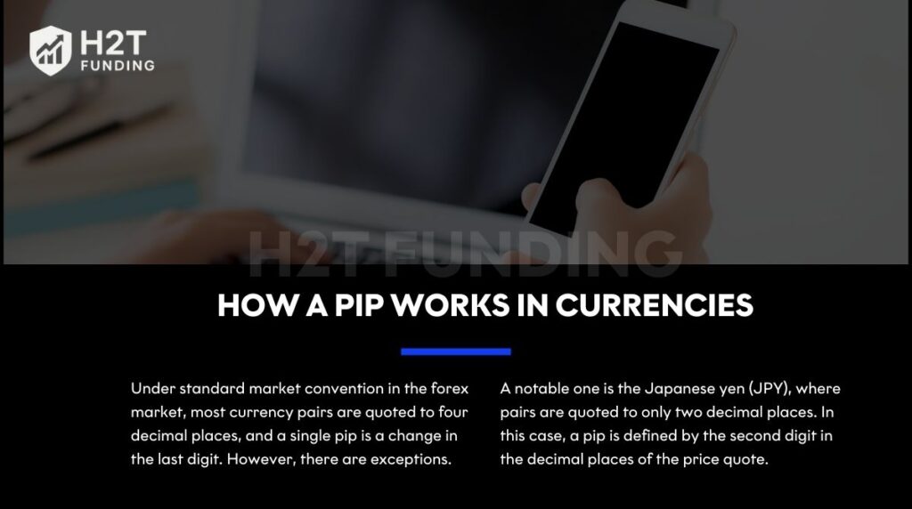 A pip works in currencies
