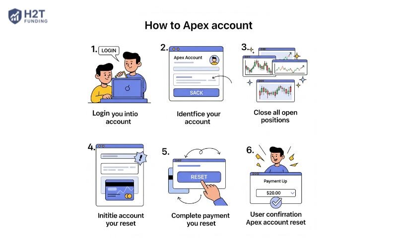 A step-by-step guide on how you can reset an Apex account