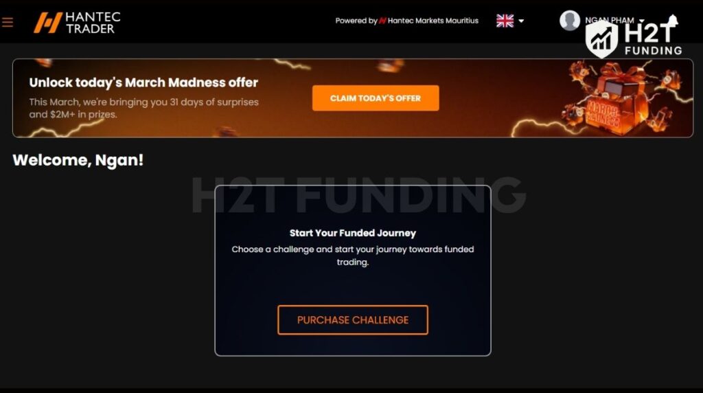 Access the Hantec Trader dashboard