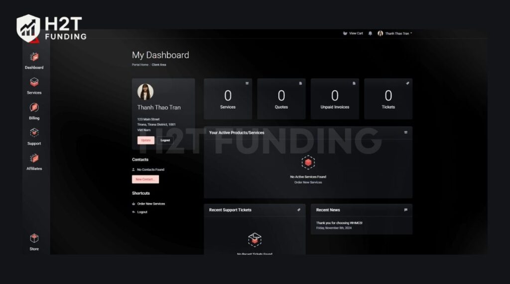 Access your dashboard