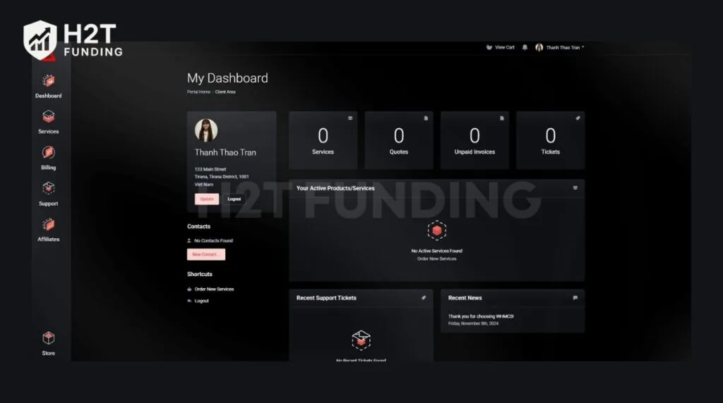 Access your dashboard