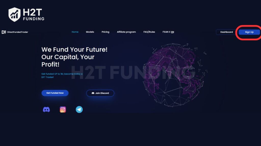 Accessing the registration page