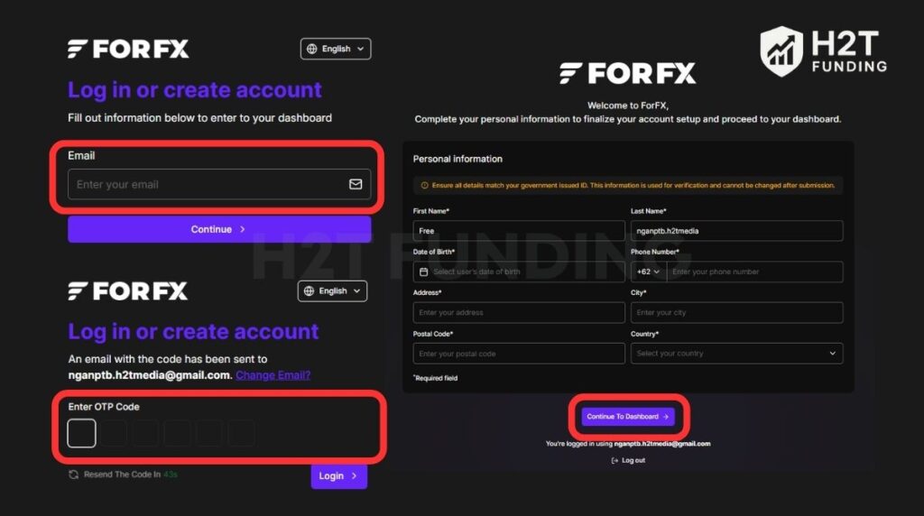 Account creation and profile verification