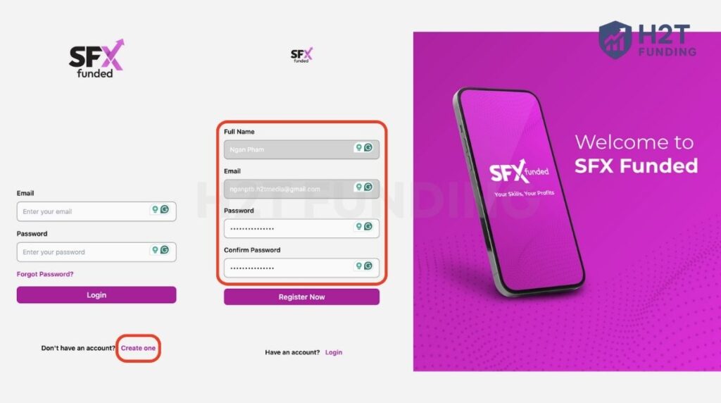 Account registration
