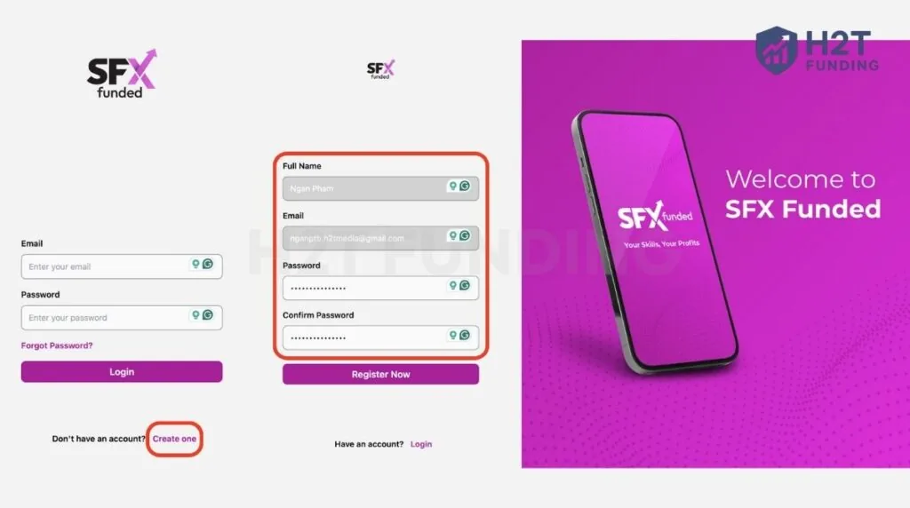 Account registration