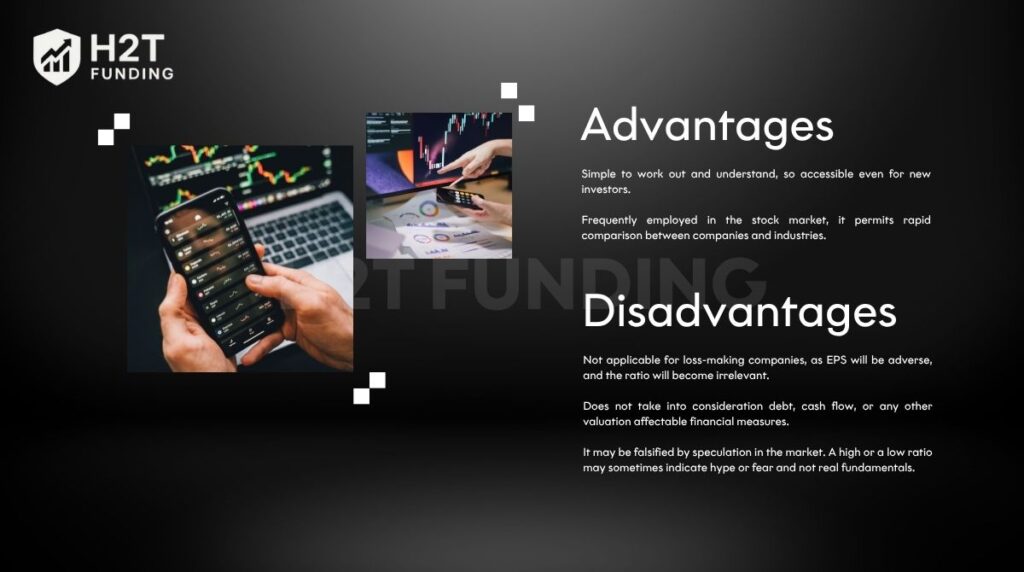 Advantages and disadvantages of the P/E ratio