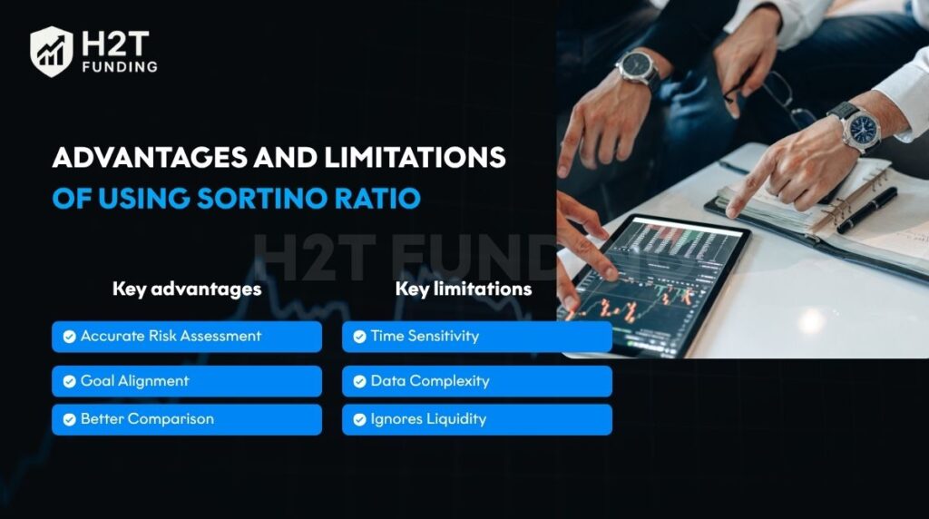 Advantages and limitations of using Sortino ratio
