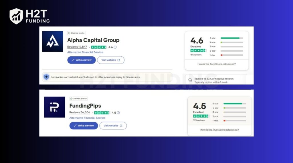An overview of each firm