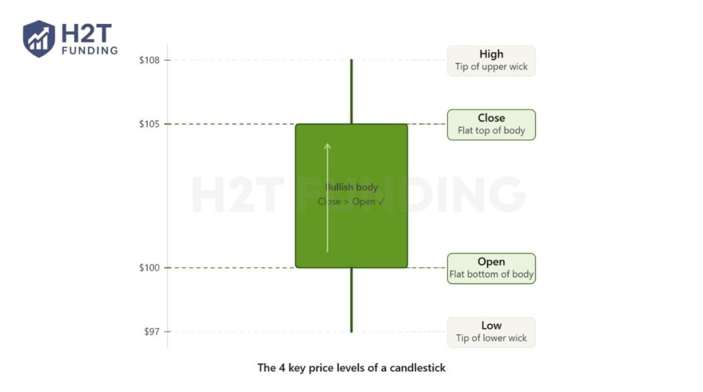 Anatomy of a bullish candlestick