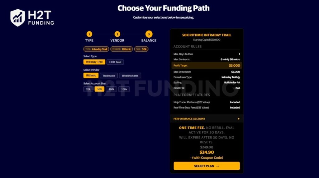 Apex EOD Trailing account