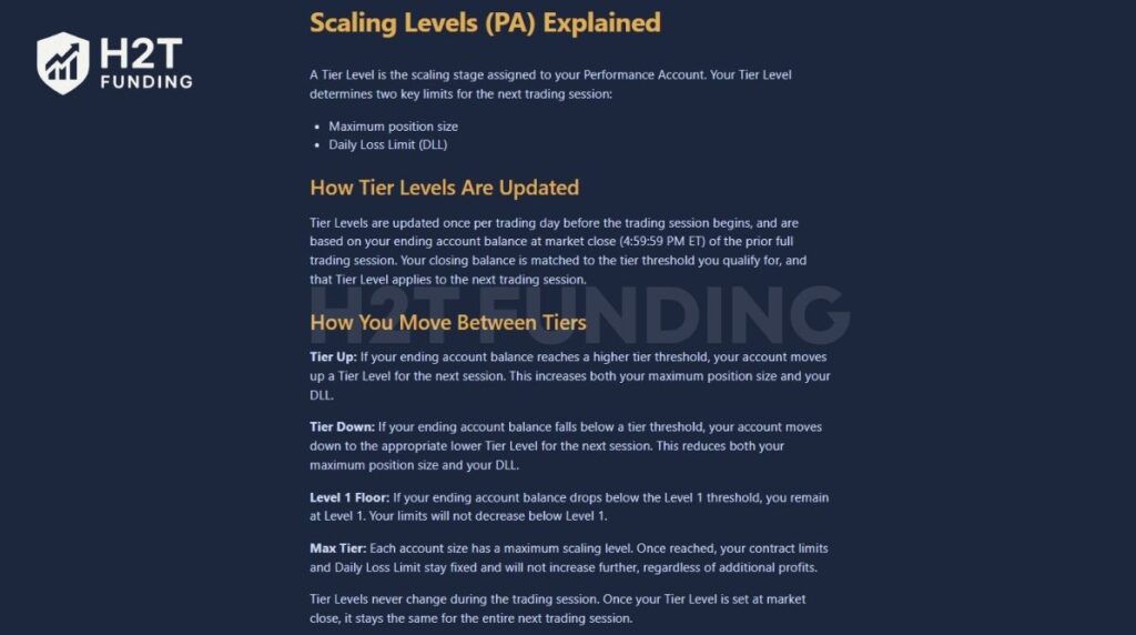 Apex Trader Funding scaling plan