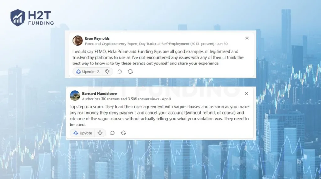 Are prop firms legit Reddit & Quora users