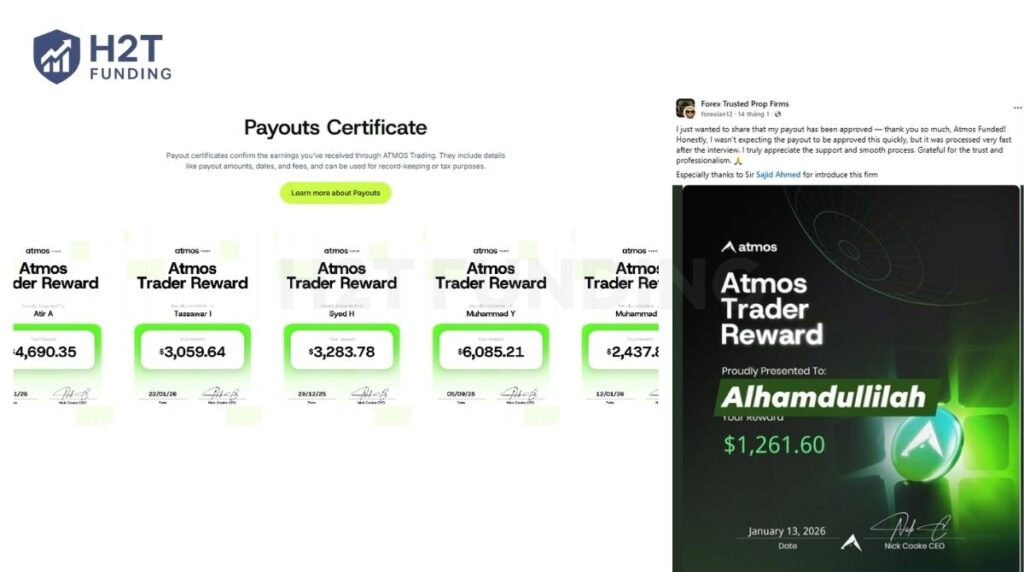 Atmos Funded payout proof