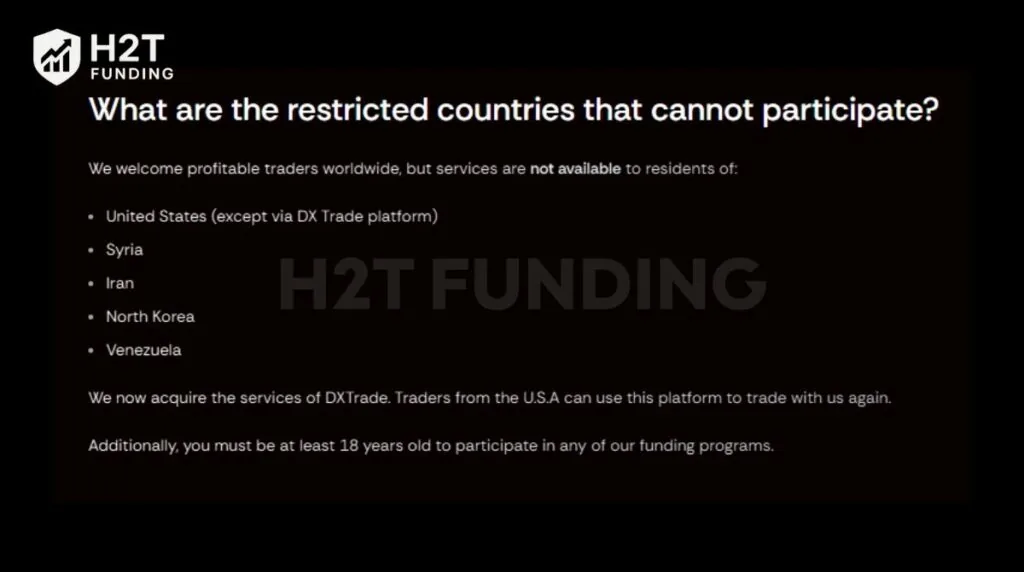 Audacity Capital restricted countries