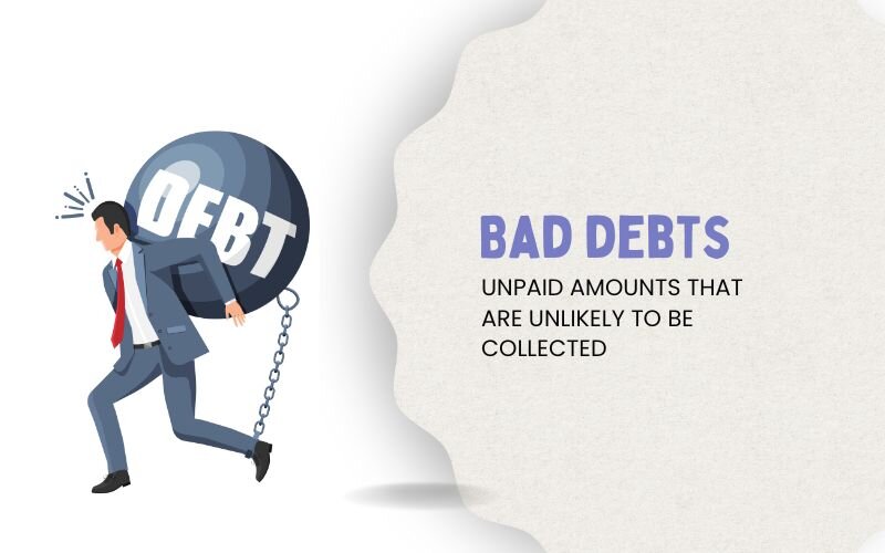 Bad debts are amounts owed that are unlikely to be collected or are deemed uncollectible