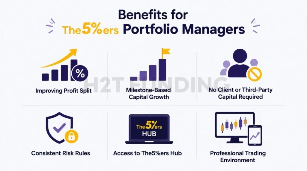 Benefits for The5%ers Portfolio Managers