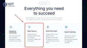 BluSky Trading supports weekday daily payouts after the required buffer and funded-stage entry