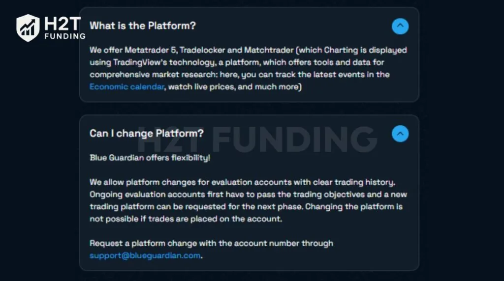 Blue Guardian trading platform
