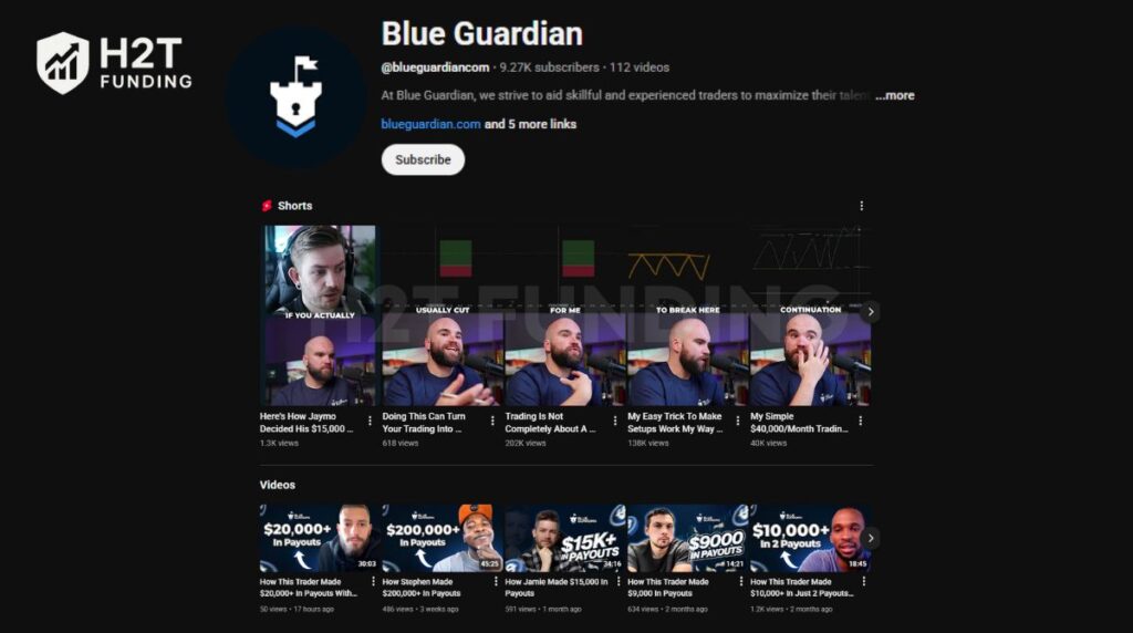 Blue Guardian's YouTube