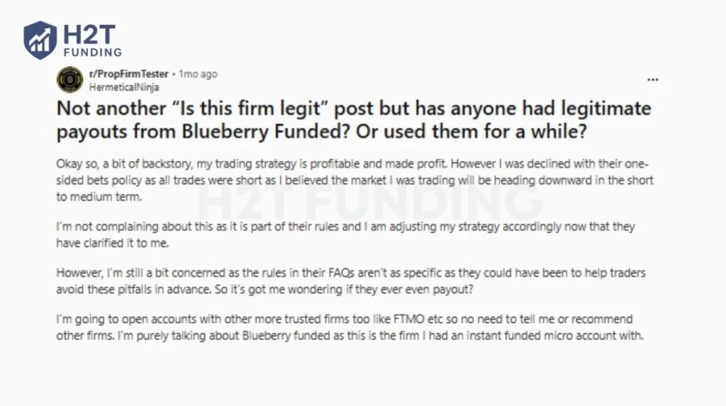 Blueberry Funded review Reddit reveals more critical discussions