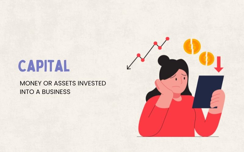 Capital is money or assets invested in a business