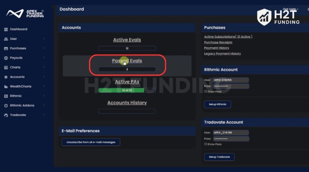 Check Passed Evals on your dashboard