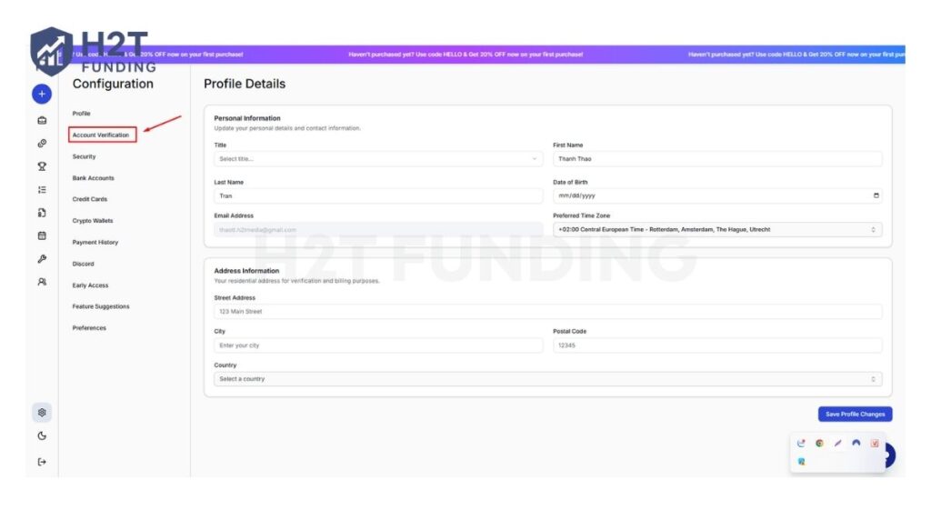 Choose Account Verification