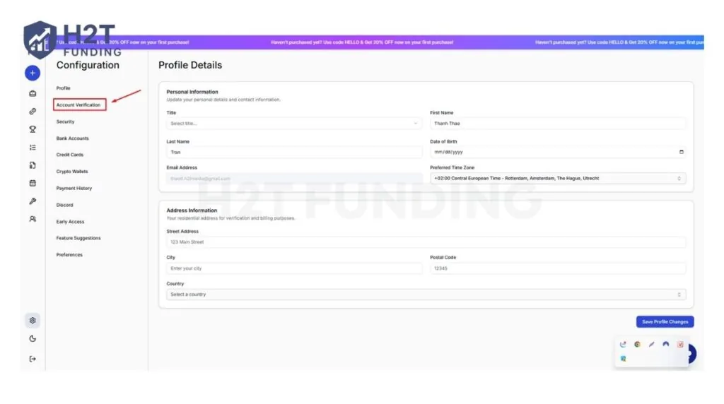 Choose Account Verification