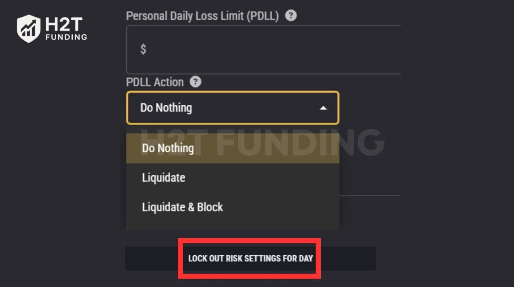 Choose what action should happen if the PDLL is triggered and save
