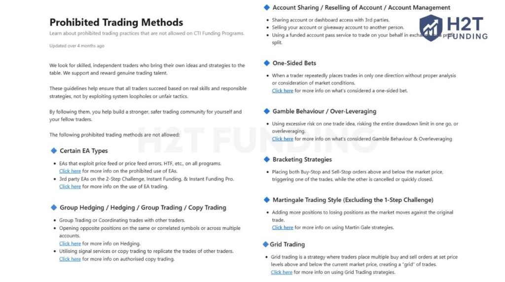 City Traders Imperium prohibited trading practices
