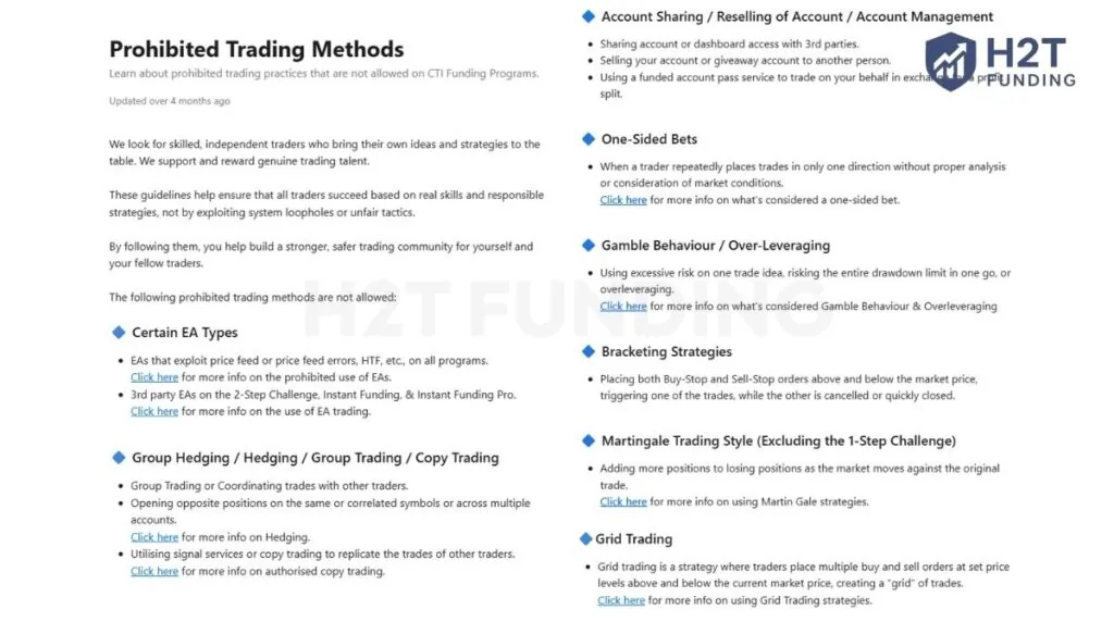 City Traders Imperium prohibited trading practices