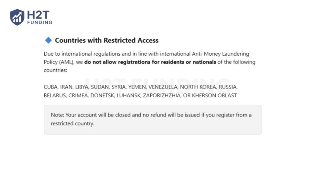 City Traders Imperium restricted countries