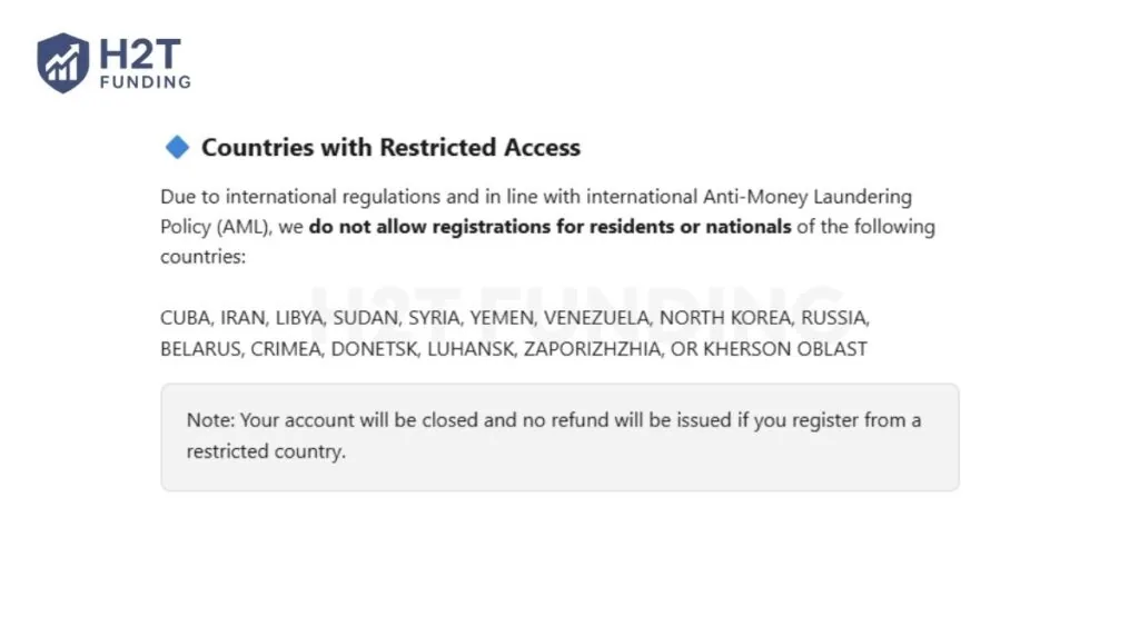 City Traders Imperium restricted countries
