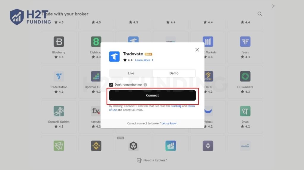 Click Connect