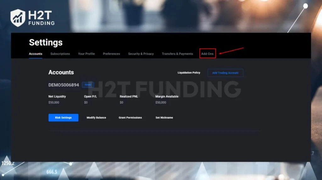 Click on the Add-ons tab