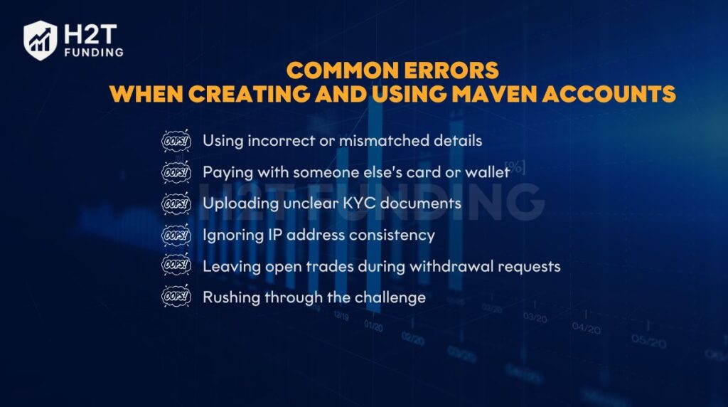 Common errors when creating and using Maven accounts
