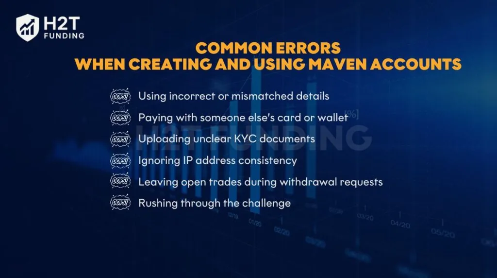 Common errors when creating and using Maven accounts