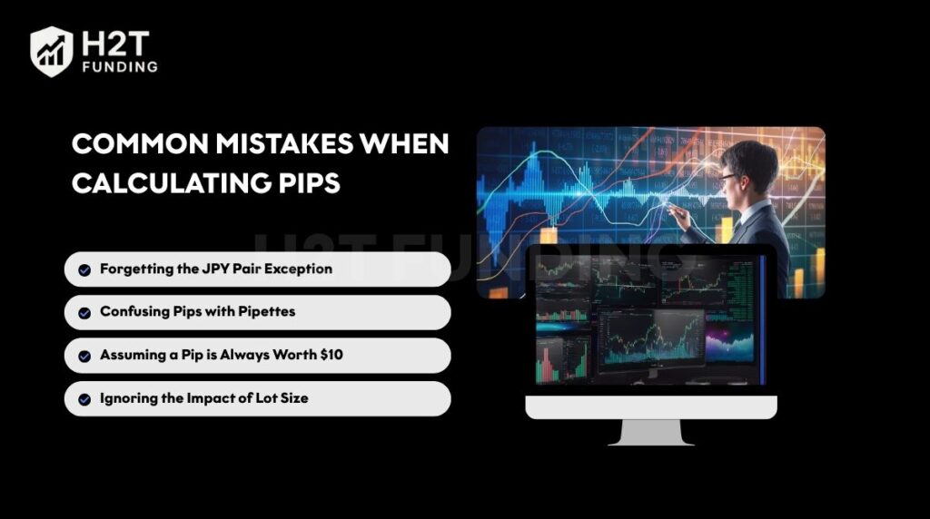 Common mistakes when calculating pips