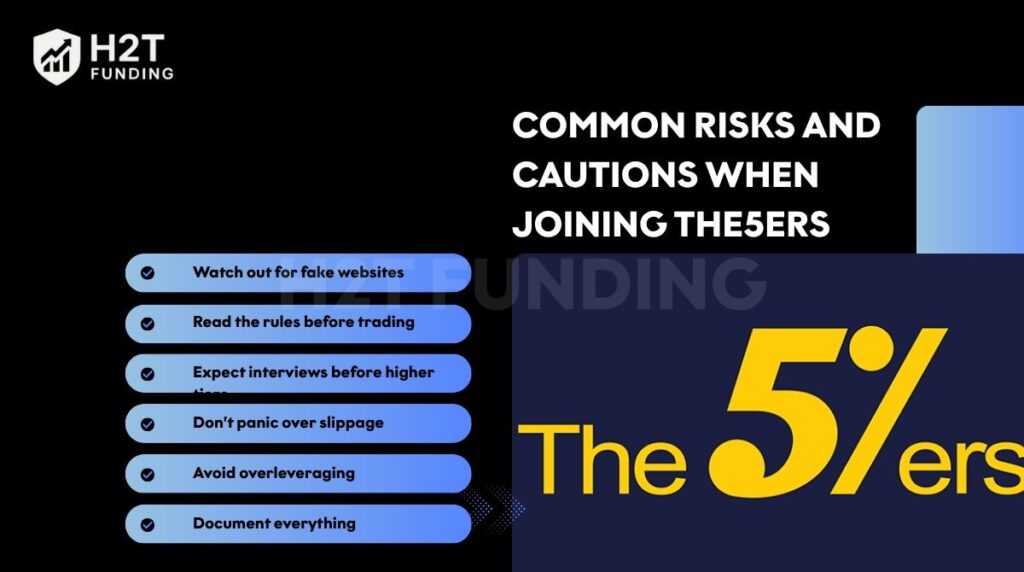 Common risks and cautions when joining The5ers