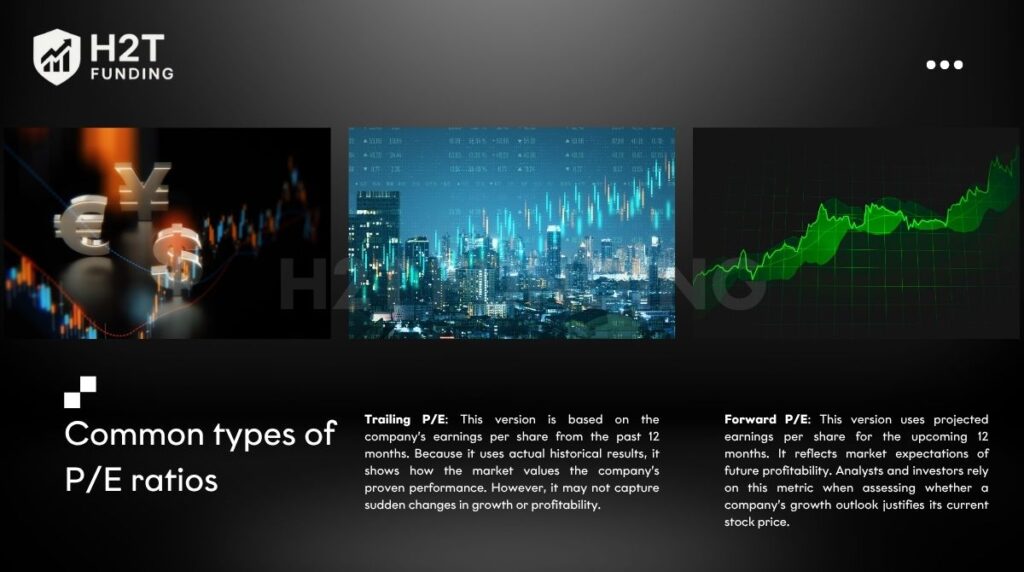 Common types of P/E ratios
