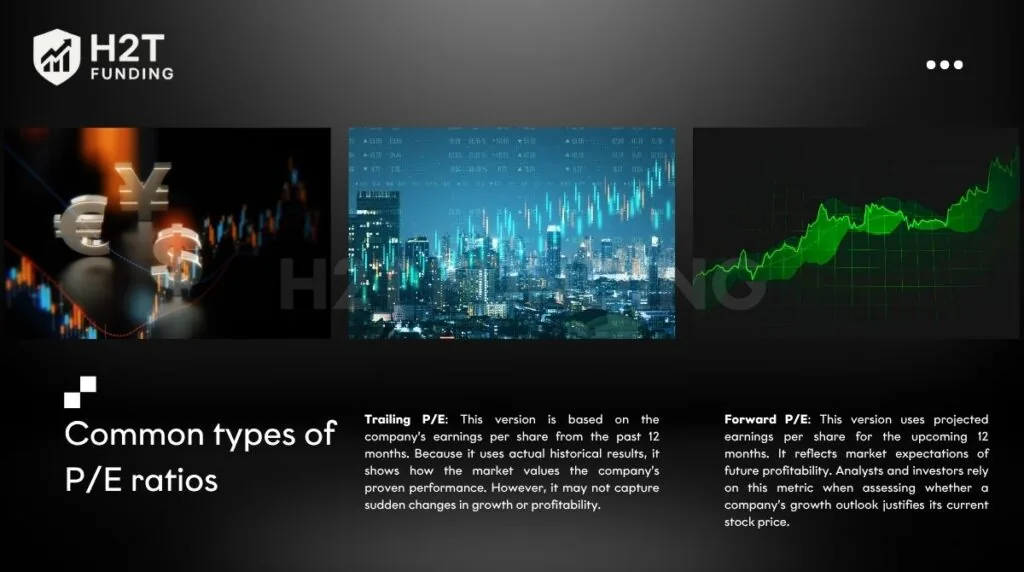 Common types of P/E ratios